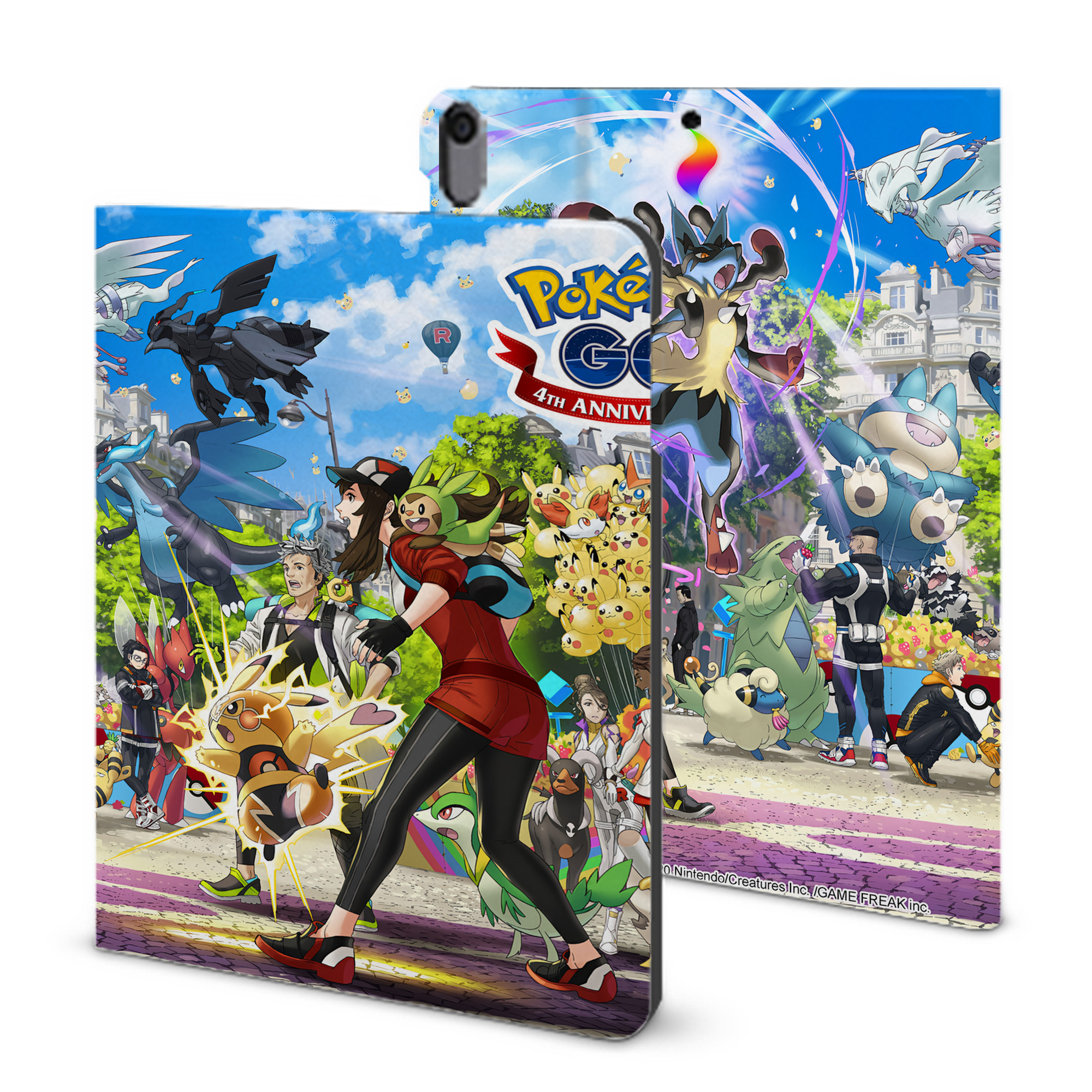 （画像用） ポケットモンスター Pokémon IPad ケース ブック型 PUレザー TPU 耐衝撃 軽量 薄型 ペン収納なし 全面保護 IPad 各モデル対応